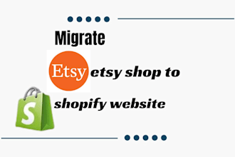 migrate etsy shop to shopify store with the products