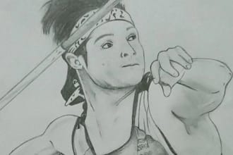 sketch a beautiful pencil portrait as a timeless gift