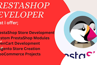 build prestashop store, prestashop modules, opencart, magento, woocommerce