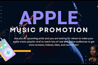 promote your spotify music, itunes promotion, apple music to active audience