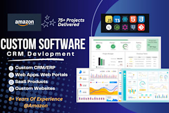 be custom CRM software developer, full stack web developer, saas portals or erp
