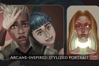 draw arcane style portrait from your photo