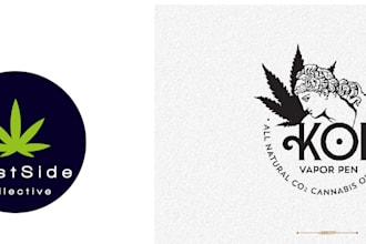 do custom cannabis weed medical logo design in 24hr