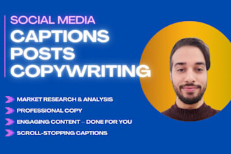 do killer social media posts or captions copywriting