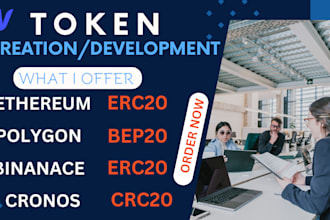 create erc token, meme token, bep20, exchange coin, crypto wallet token