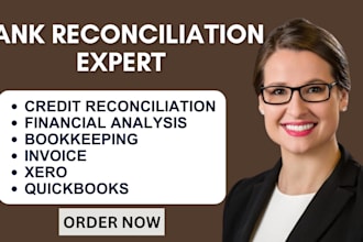 do bank reconciliation of your financial analysis using wave, xero, quickbook
