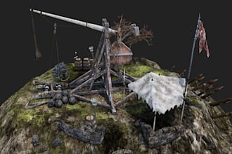 create 3d environment game environment landscape design  in unreal engine
