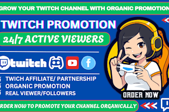 organically promote and bring the live viewers to your twitch channel