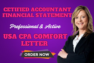 do US CPA attestation letter, comfort mortgage, or income verification letter