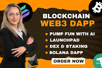 create blockchain website, dapp, launchpad  smart contracts