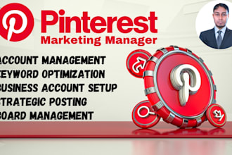 do setup, optimize and manage your pinterest, pins and boards