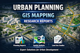 do urban planning design, gis mapping and professional research reports