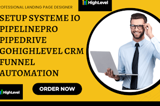 setup systeme io pipelinepro pipedrive gohighlevel crm funnel automation