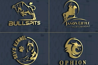 make clean and unique animal, pet, horse, equestrian, dog, lion, and racing logo