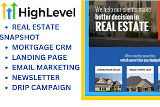 do gohighlevel real estate snapshot mortgage landing page idx website automation