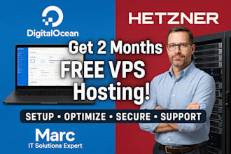 set up your cloud vps on digitalocean or hetzner with free credits