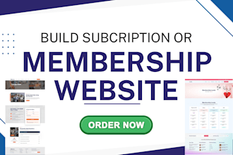 create membership website landing page with memberpresss subscription website