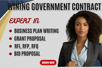 find rfp, write government contract bid proposal , rfi , rfq grant proposal