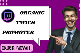 organically promote with live viewers to your twitch channel