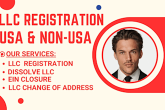 complete US llc registration, ein setup, boi report, and tax filing, cage code