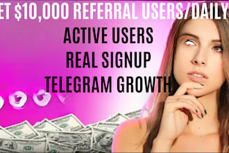 get 5m daily users via telegram referral link promotion p2e, telegram mini game