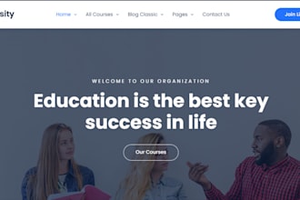 build lms educational website lms elearning website  education institute website