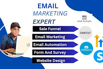 set up email marketing, using klaviyo, mailchimp, aweber, getresponse, hubspot