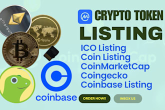 list crypto coin or token on coingecko, coinmarketcap, coin listing, ico listing