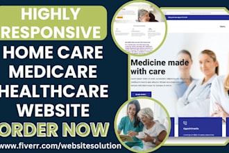 design home care website medicare senior elderly care medical healthcare website