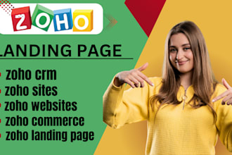 zoho website design, zoho backstage, zoho commerce zoho crm zoho landing page