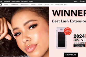 design eyelash shopify store eyelash website beauty shopify store hair extension