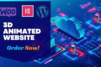 do 3d animated wordpress website threejs  scrolling animation parallax animation