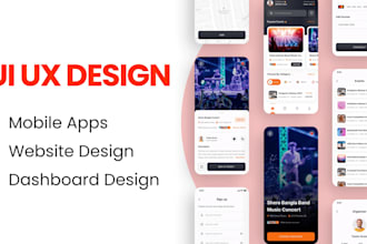 design UI UX design for mobile app using figma, website UI UX design