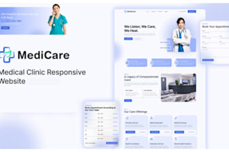 build responsive medical website healthcare clinic doctor wordpress website