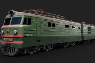 build custom train 3d model, locomotive, rail vehicle, cockpit,3d train interior