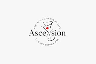 design premium upscale ascension cigar bar lounge logo