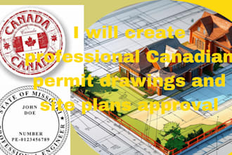 create canadian permit drawings and site plans with pe stamp approval