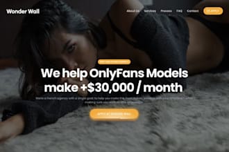 create onlyfans management website, agency website, onlyfans modelling website