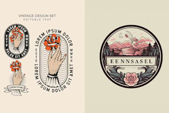 make creative retro vintage logo for your business