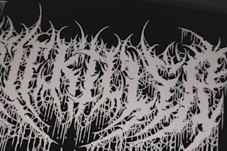 make brutal death metal, deathcore, black metal band logo