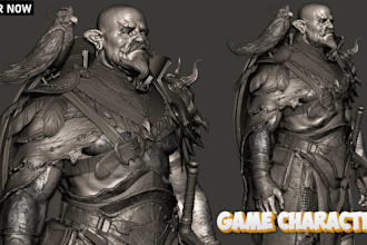 sculpt 3d character modeling 3d action figure model for 3d printing in blender
