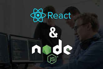 develop website with node js, react, bootstrap, mysql