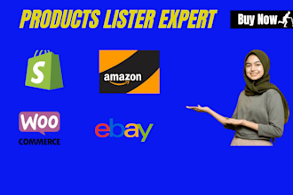 be your shopify lister, ebay lister, amazon lister