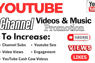 promote your youtube channel views and subs plus  channel video viral promotion