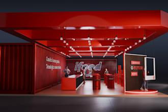 stunning 3d valentine booth,event,3d showroom,retail store,boutique store,lounge