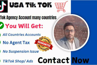 create tik tok agency ads account tiktok agency account for many countries