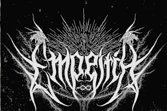 make awesome death metal, heavy metal, black metal font logo