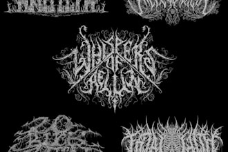 design death metal goregrind logo for your band in a day