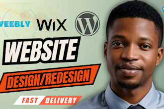 design and redesign wix, weebly, and wordpress business website