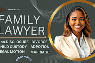 provide legal advice consultation on marriage child custody divorce lease rent